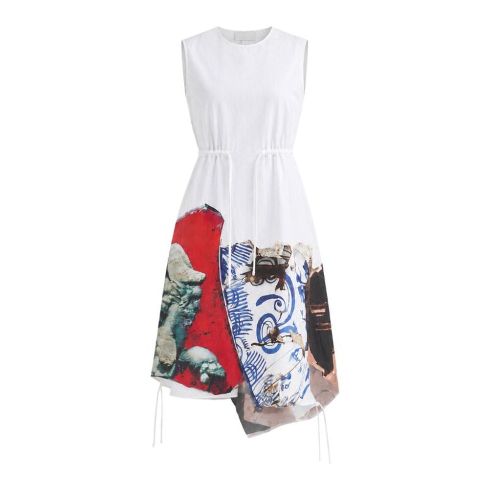 Prada Women Printed Compact Canvas Dress